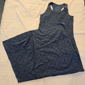 Patagonia Womens Kamala Maxi Dress Dusty Blue Long Sleeveless With Slit Sz Small